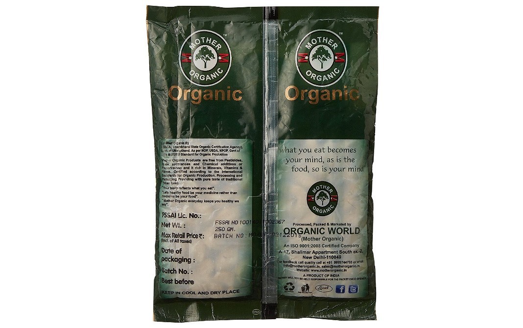Mother Organic Cashew    Pack  250 grams